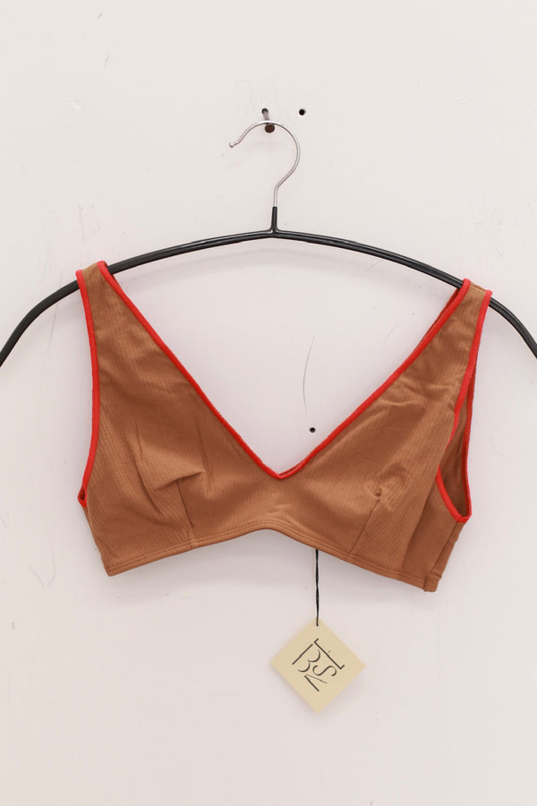 BASERANGE French organic cotton panty bra set BAS-BRPA-RB-SU25-ALAMILLO BROWN (BRPA UNPA)